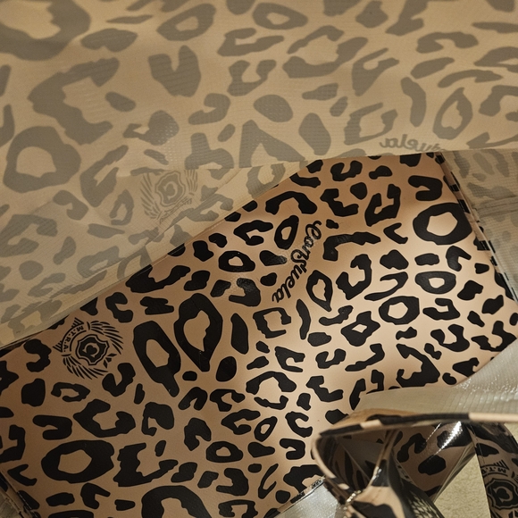 Consuela Leopard-Print Tote in Tan and Black - Picture 3 of 3